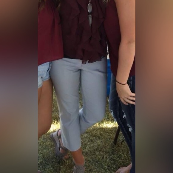 Peck & Peck Grey Cropped Pants Size 2 - Picture 10 of 10